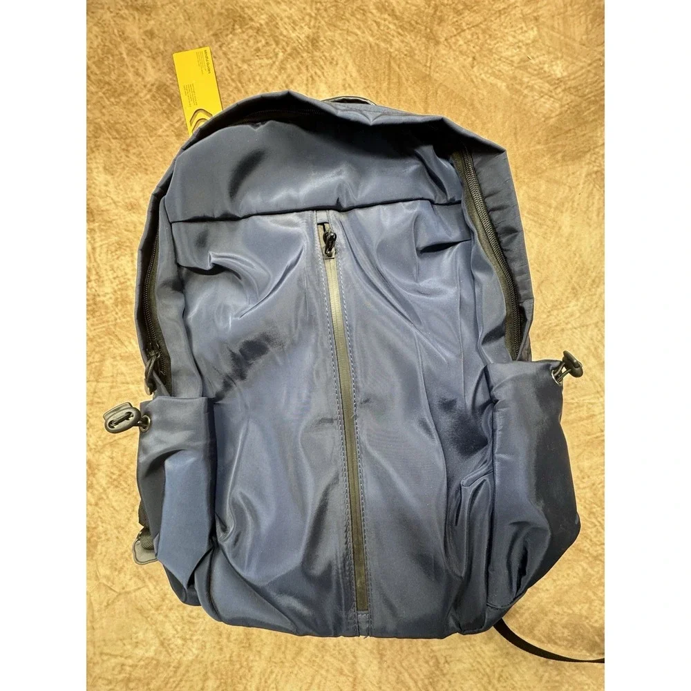 Business Laptop Bag Travel School Backpack Book Bag With Usb Navy Blue NWT